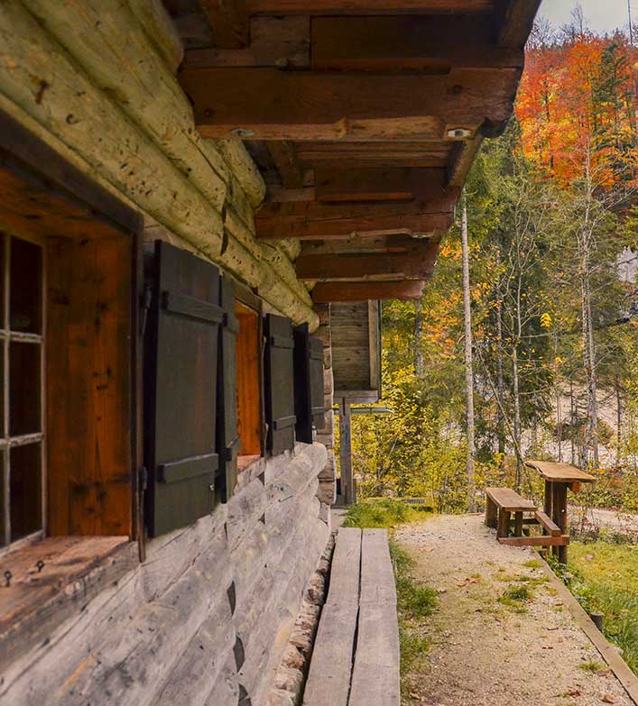 Hütte Vorderseite